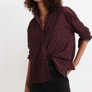 Madewell Shirred Corduroy Westlake Top Size XS
